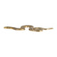 4 Taper Candle Holder Decorative Snake | Modern 22" Scaled Gold Metal