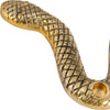 4 Taper Candle Holder Decorative Snake | Modern 22" Scaled Gold Metal