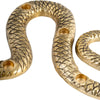 4 Taper Candle Holder Decorative Snake | Modern 22" Scaled Gold Metal
