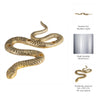 4 Taper Candle Holder Decorative Snake | Modern 22" Scaled Gold Metal