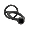 Taper Candle Holder | Open Oval Design | Industrial Style | Black Metal 8"