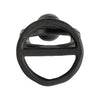 Taper Candle Holder | Open Oval Design | Industrial Style | Black Metal 8"