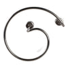 Decorative Candle Holder | 8" Minimal Silver Wired Double Swirl Base