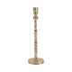 Decorative Tall Taper Candle Holder | Hammered Design | 15" | Gold Metal