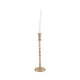 Decorative Tall Taper Candle Holder | Hammered Design | 15" | Gold Metal