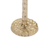 Decorative Tall Taper Candle Holder | Hammered Design | 15" | Gold Metal