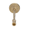 Decorative Tall Taper Candle Holder | Hammered Design | 15" | Gold Metal