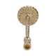 Decorative Tall Taper Candle Holder | Hammered Design | 15" | Gold Metal