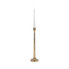 17" Tall Decorative Taper Candle Holder | Squared Base | Gold Metal
