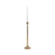 17" Tall Decorative Taper Candle Holder | Squared Base | Gold Metal