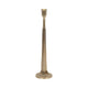 17" Tall Decorative Taper Candle Holder | Squared Base | Gold Metal