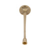17" Tall Decorative Taper Candle Holder | Squared Base | Gold Metal