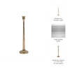 17" Tall Decorative Taper Candle Holder | Squared Base | Gold Metal