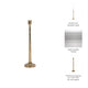 17" Tall Decorative Taper Candle Holder | Squared Base | Gold Metal