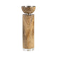 11" Candle Holder | Wood Pillar Design w Acrylic Base | Brown