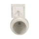 Kaio Votive Candle Holder | Silver Stem Sage Glass | White Marble | 17"