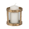 Vintage Style Hurricane Candle Holder | Glass Cylinder | 6" Metal Frame