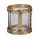 Vintage Style Hurricane Candle Holder | Glass Cylinder | 6" Metal Frame