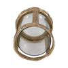 Vintage Style Hurricane Candle Holder | Glass Cylinder | 6" Metal Frame