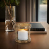Vintage Style Hurricane Candle Holder | Glass Cylinder | 6" Metal Frame