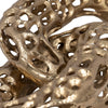 Xoro 2 Linked Chain Decorative Accent | Intricate Gold Aluminum 12"