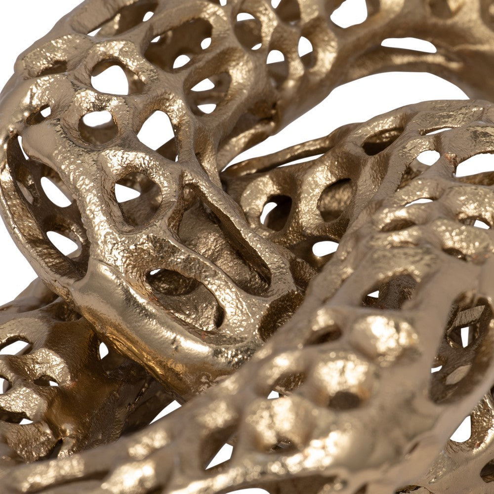 Xoro 2 Linked Chain Decorative Accent | Intricate Gold Aluminum 12"