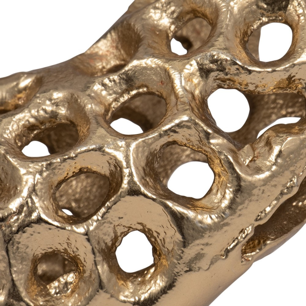 Xoro 2 Linked Chain Decorative Accent | Intricate Gold Aluminum 12"