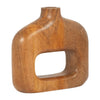 Kenzie Decorative Vase | Open Cut-Out Design | Brown Mango Wood 8"