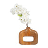 Kenzie Decorative Vase | Open Cut-Out Design | Brown Mango Wood 8"