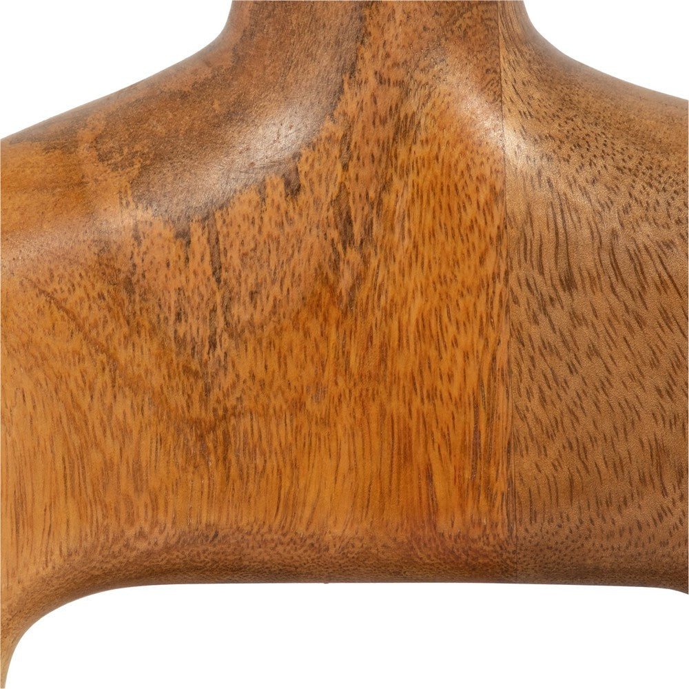 Kenzie Decorative Vase | Open Cut-Out Design | Brown Mango Wood 8"