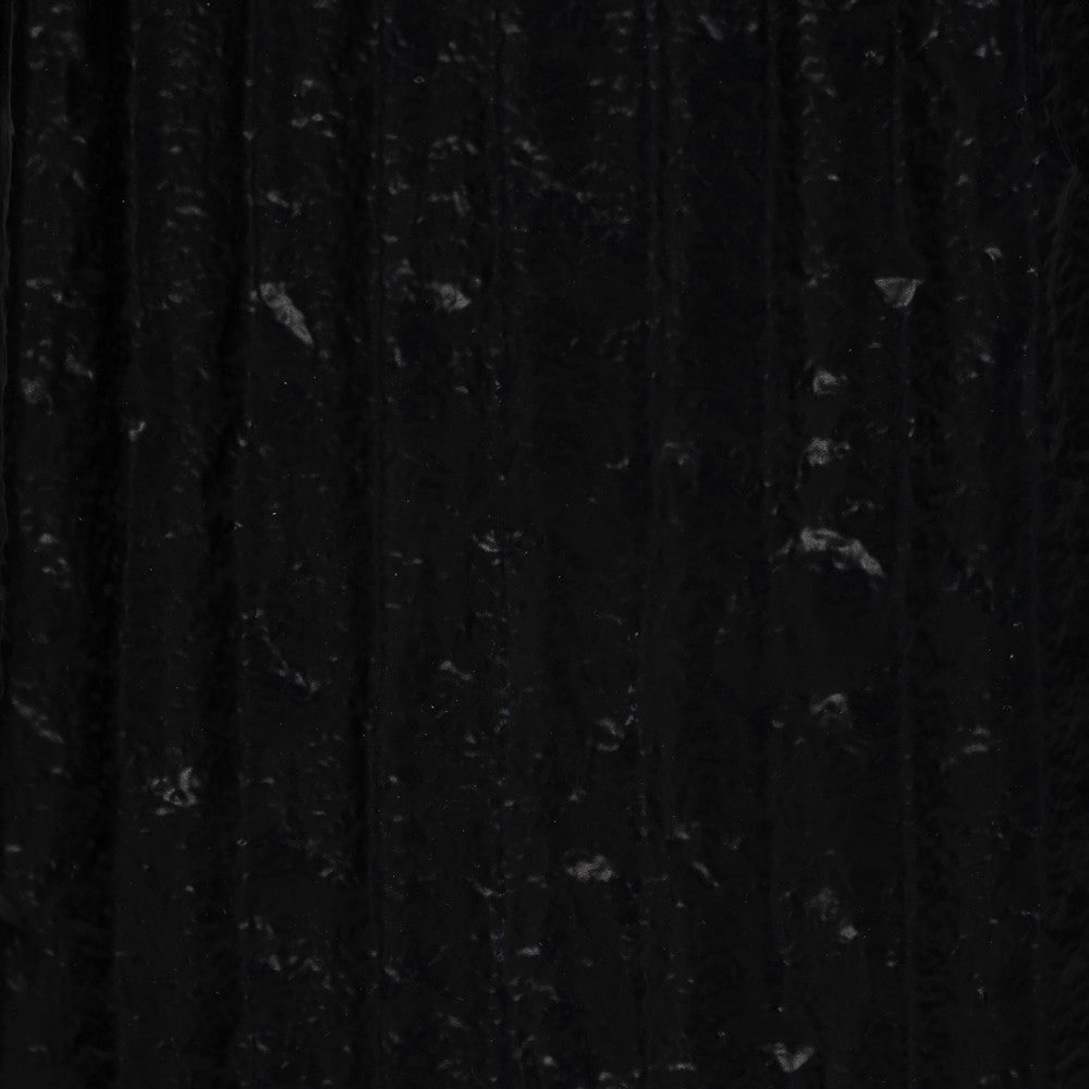 Floor Vase | Sculptural Shape | Ribbed Texture | 35" Black Aluminum