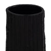 Floor Vase | Sculptural Shape | Ribbed Texture | 35" Black Aluminum