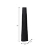 Floor Vase | Sculptural Shape | Ribbed Texture | 35" Black Aluminum