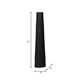 Floor Vase | Sculptural Shape | Ribbed Texture | 35" Black Aluminum