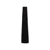 Floor Vase | Sculptural Shape | Ribbed Texture | 35" Black Aluminum