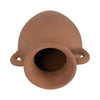 Antique Style Amphora Flower Vase with 2 Handles | 9" Brown Terracotta
