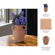 Antique Style Amphora Flower Vase with 2 Handles | 9" Brown Terracotta