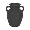 Moxie Traditional Vase with Handles | Flared Rim | Black Terracotta 10"