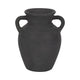 Moxie Traditional Vase with Handles | Flared Rim | Black Terracotta 10"