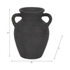 Moxie Traditional Vase with Handles | Flared Rim | Black Terracotta 10"