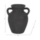 Moxie Traditional Vase with Handles | Flared Rim | Black Terracotta 10"