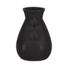 Decorative Antique Flower Vase | 4 Handles | 12" Black Terracotta