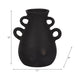 Decorative Antique Flower Vase | 4 Handles | 12" Black Terracotta