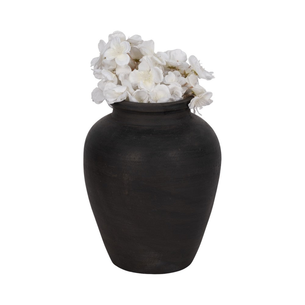 Handmade Pottery Decorative Jug | 10" | Traditional Black Terracotta