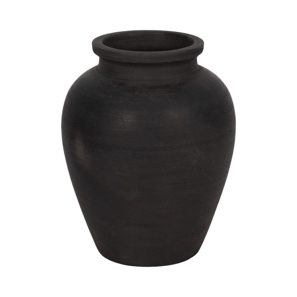 Handmade Pottery Decorative Jug | 10" | Traditional Black Terracotta