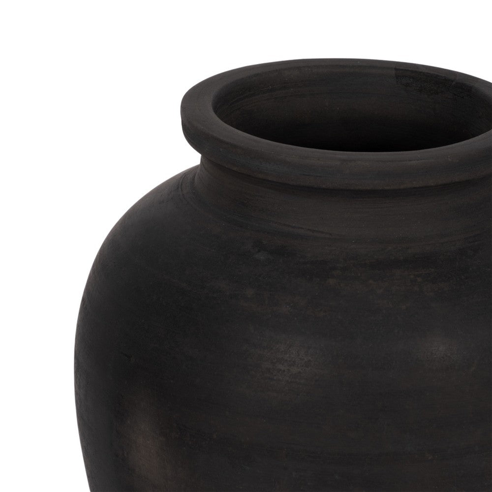 Handmade Pottery Decorative Jug | 10" | Traditional Black Terracotta
