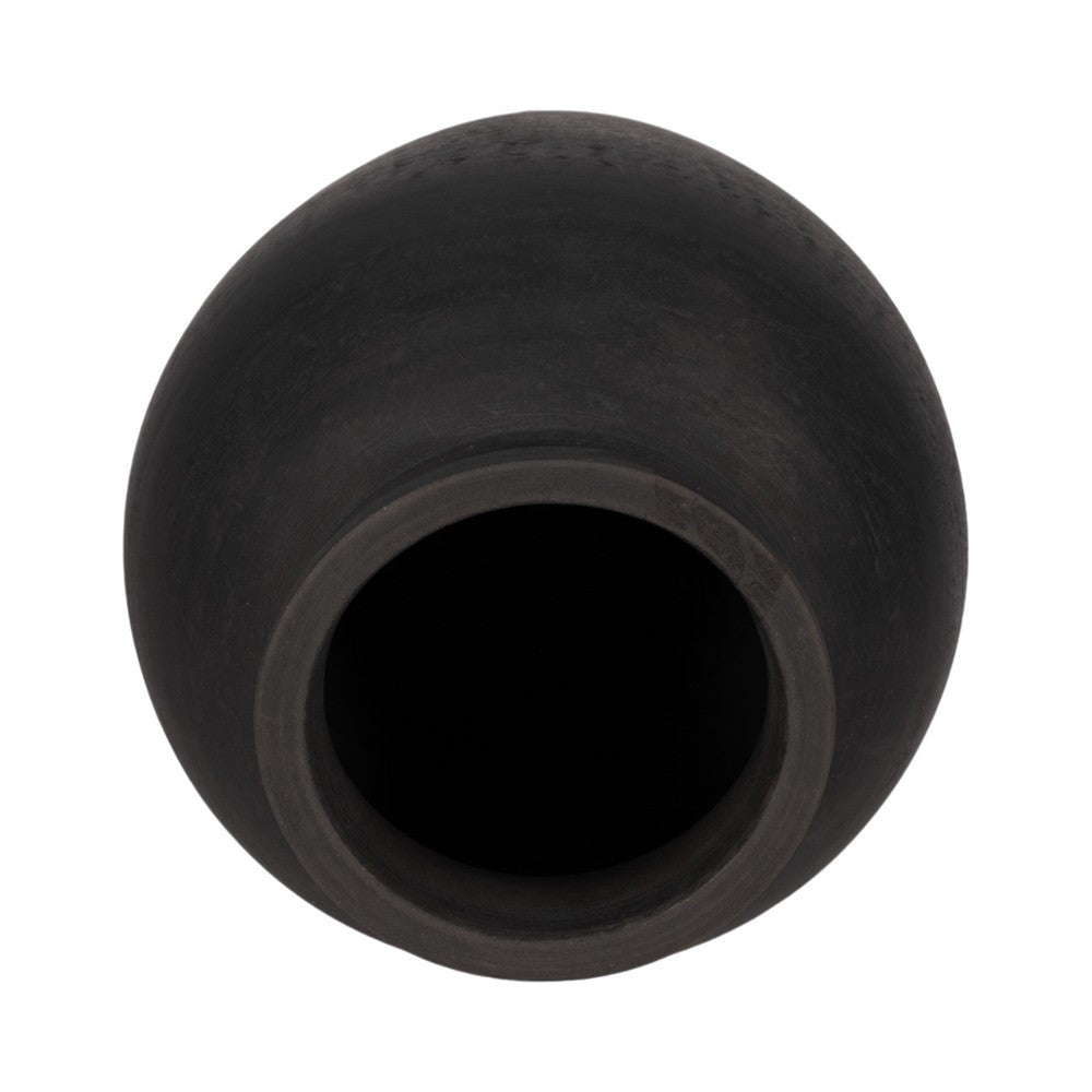 Handmade Pottery Decorative Jug | 10" | Traditional Black Terracotta