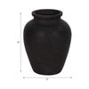 Handmade Pottery Decorative Jug | 10" | Traditional Black Terracotta