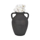 Decorative Amphora Vase w 2 Ear Handles | Black Terracotta | 13"