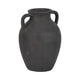 Decorative Amphora Vase w 2 Ear Handles | Black Terracotta | 13"